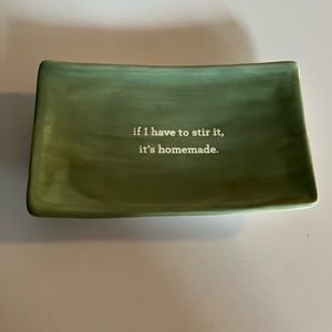 Kitchen Soap Sponge Dish Spoon Rest Trinket Tray Decorative Ceramic by Demdaco